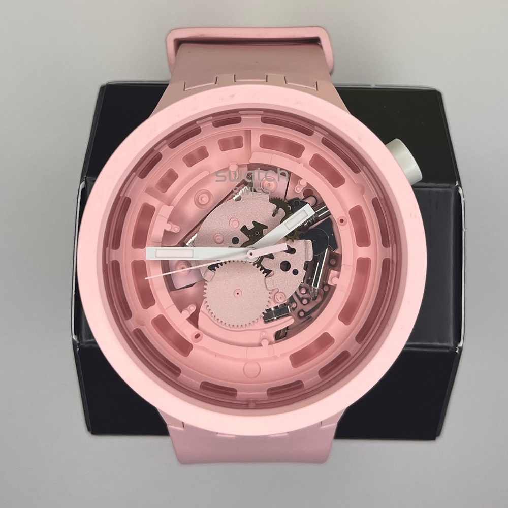 (NEW) C-Pink Swatch Watch BIOCERAMIC